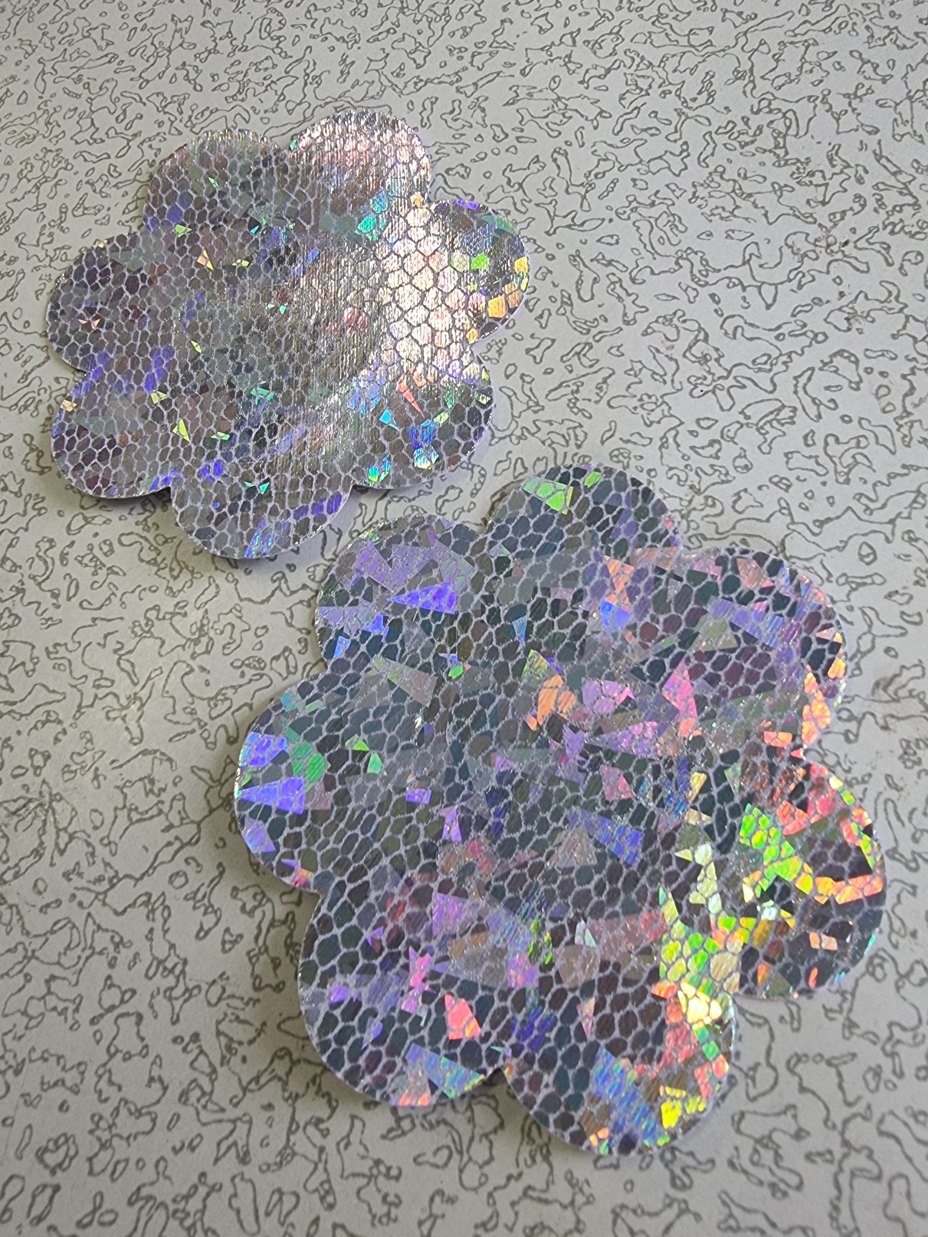 Holographic Flower Pasties Flock Fashion & Accessories