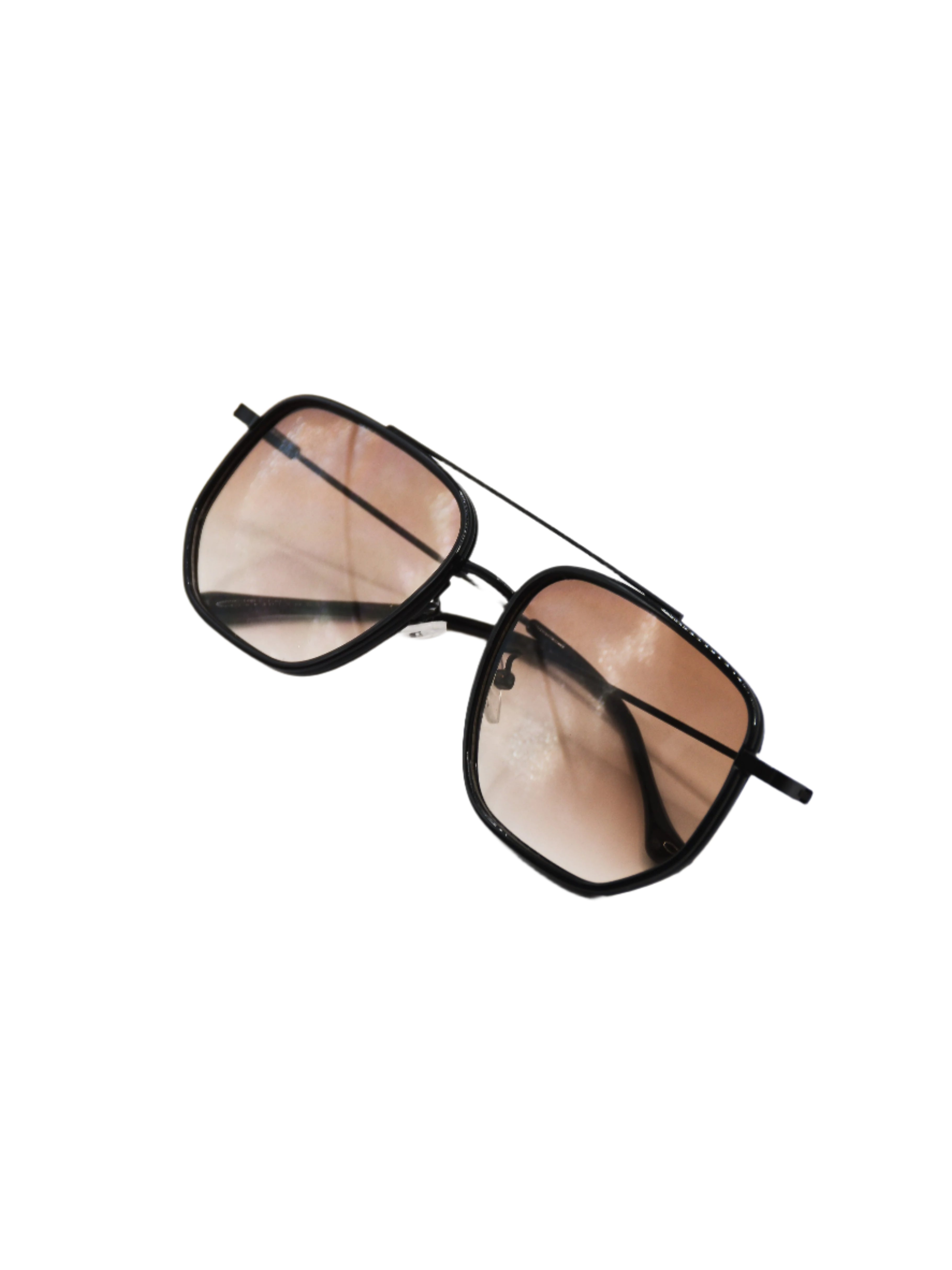 Brown Metal Frame Sunglasses
