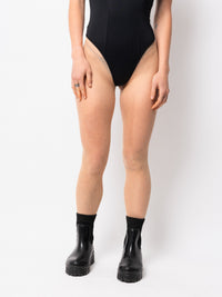 Nude Gemstone Fishnet Stockings