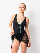 Black Crochet Bikini Cover Up