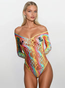 Rainbow Mesh Body Stocking