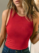 Red Halter Bodysuit