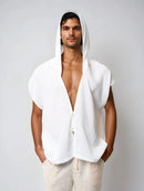 White Pangea Hooded Top