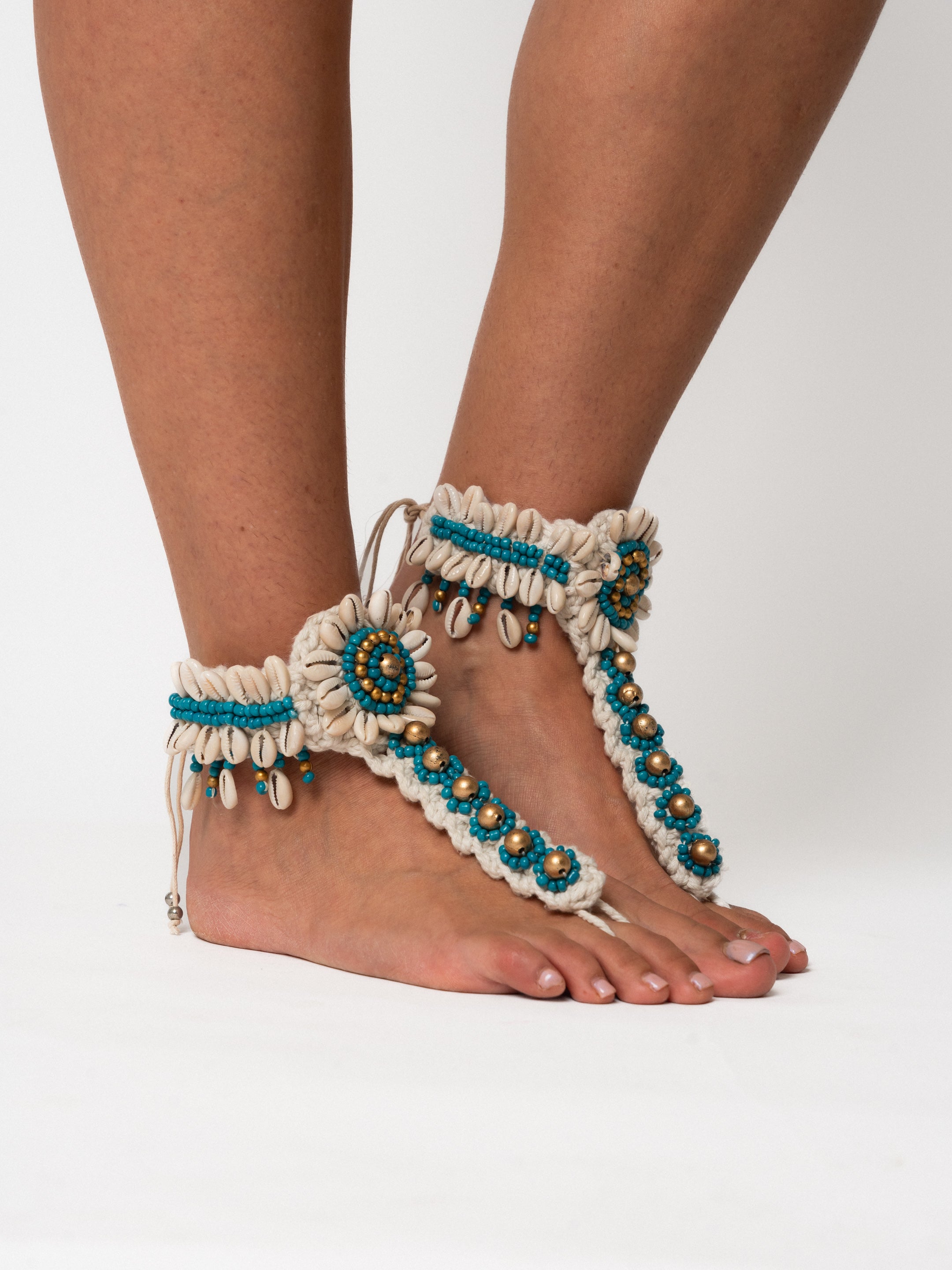 Turquoise Boho Sandals Set
