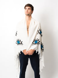 Blue Evil Eye Bamboo Sarong