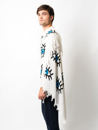 Blue Evil Eye Bamboo Sarong