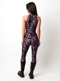 Purple Leopard Tank Catsuit