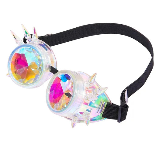 Holographic Kaleidoscope Spike Goggles