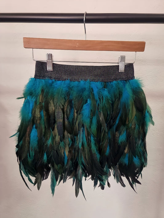 Blue Feather Skirt