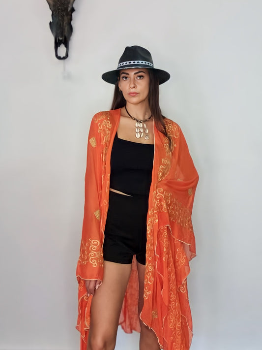 Orange Ruhi Kimono