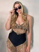 Black/Gold Go-Go Bra
