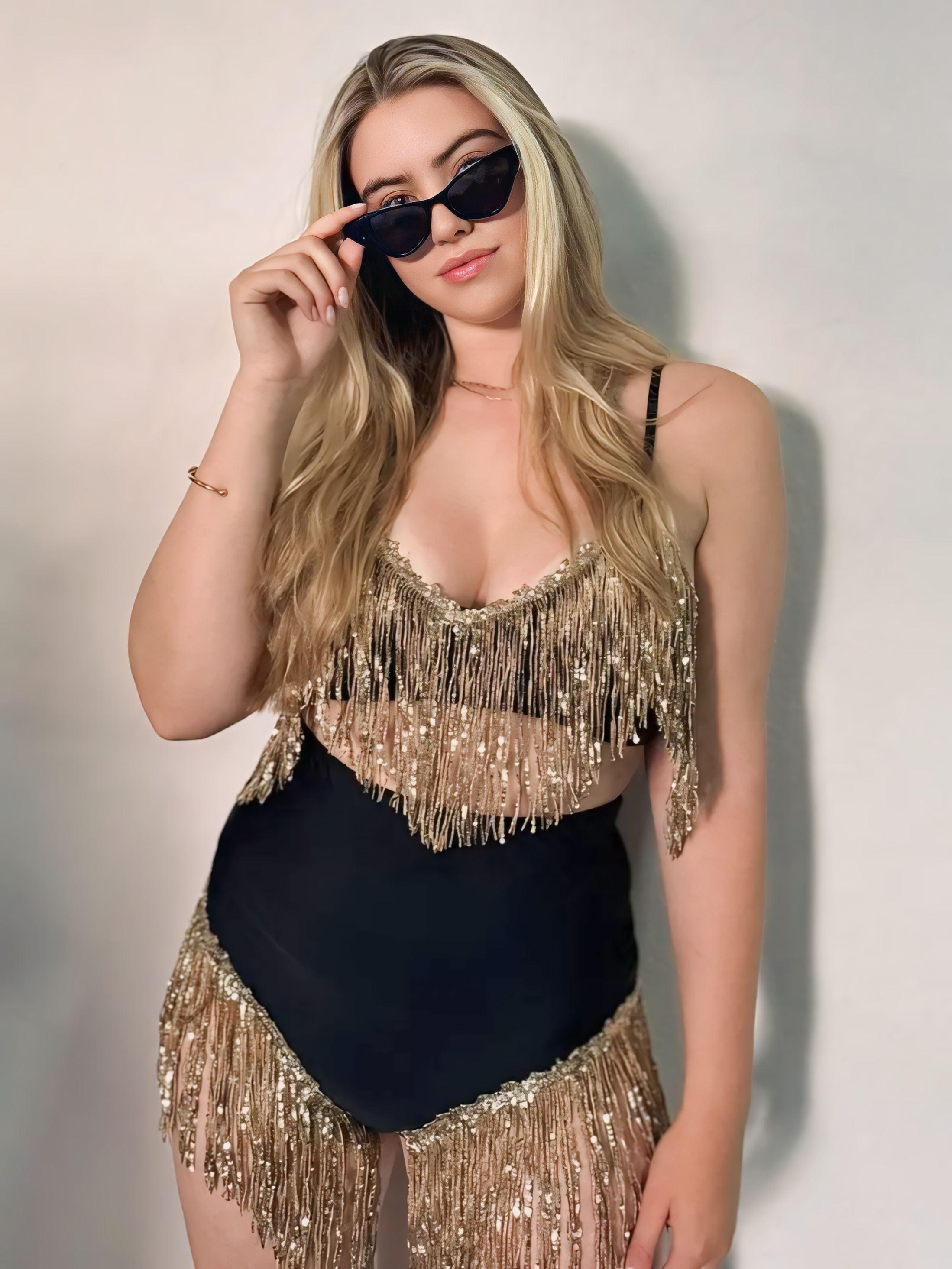 Black/Gold Go-Go Bra