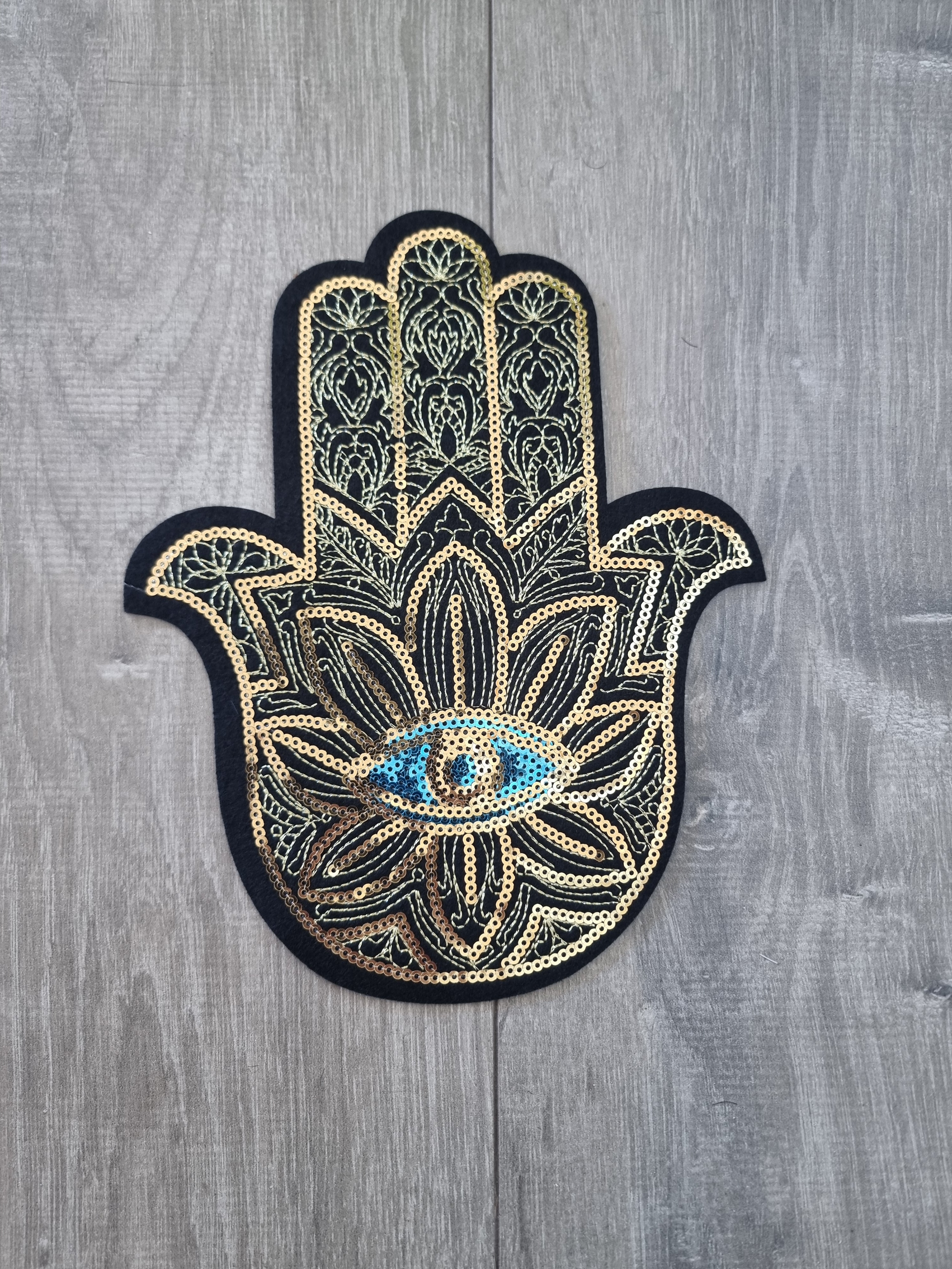 Golden Hamsa Patch