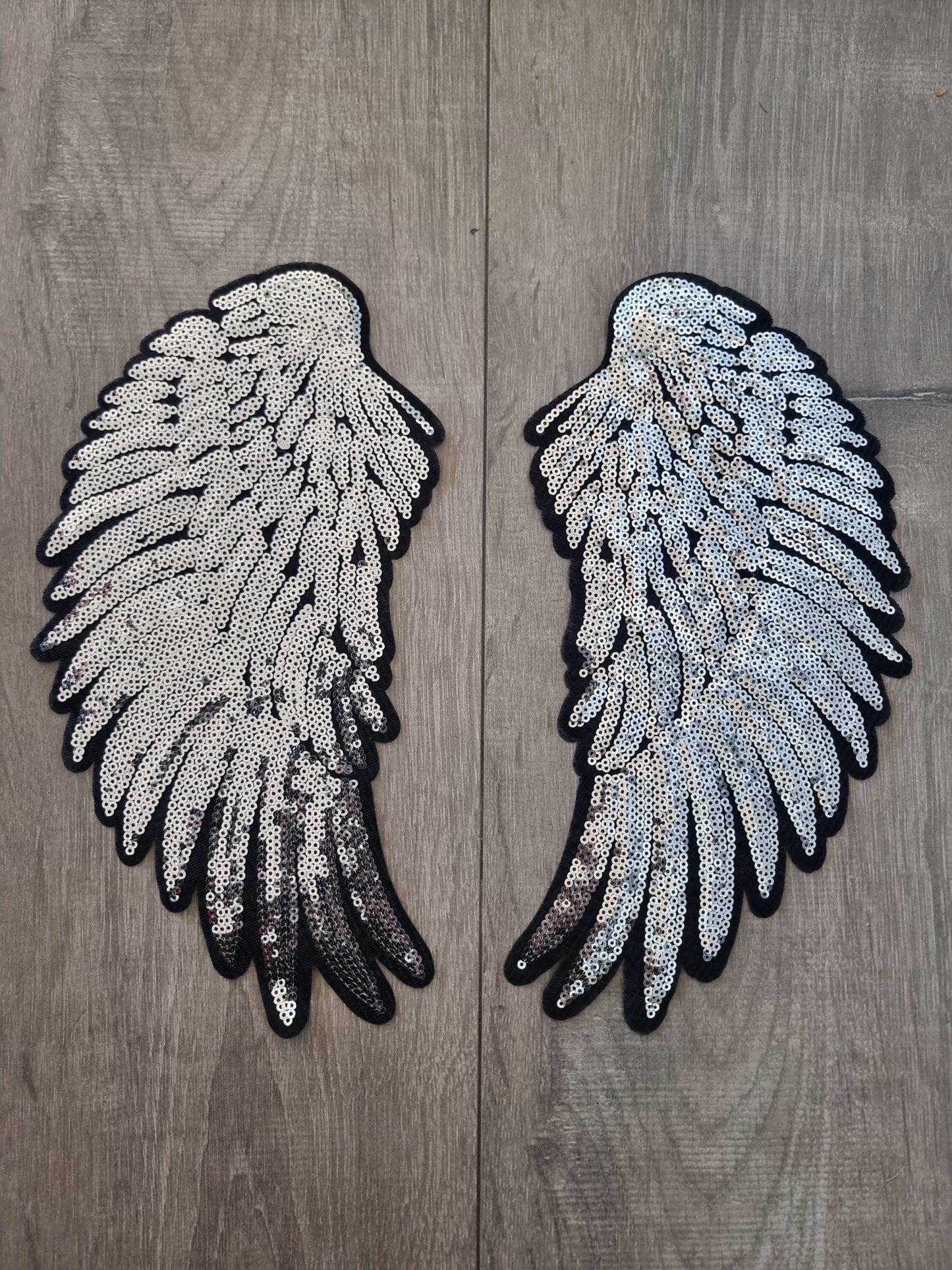 Silver Angel Wings Patch