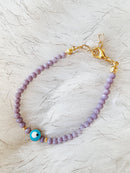 Lavender Evil Eye Bracelet