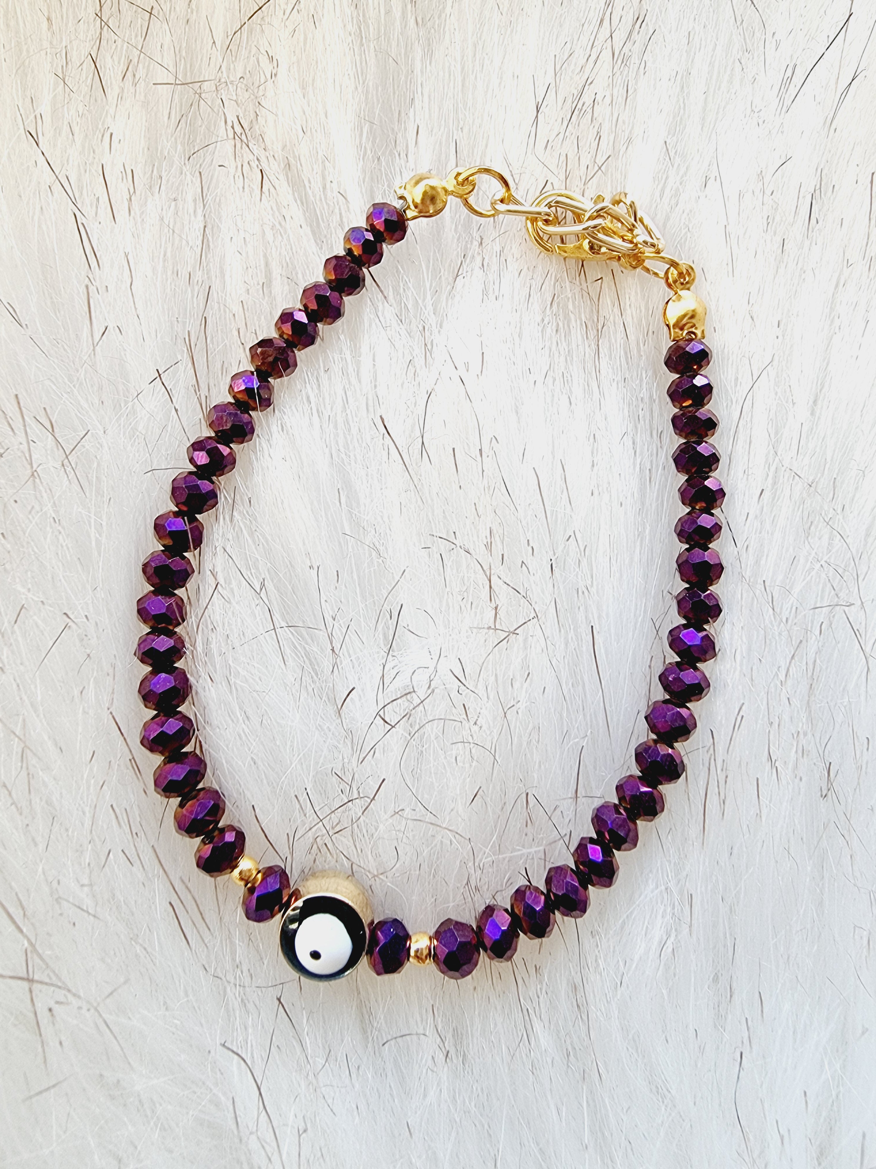 Purple Evil Eye Bracelet