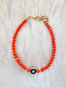 Orange Evil Eye Bracelet