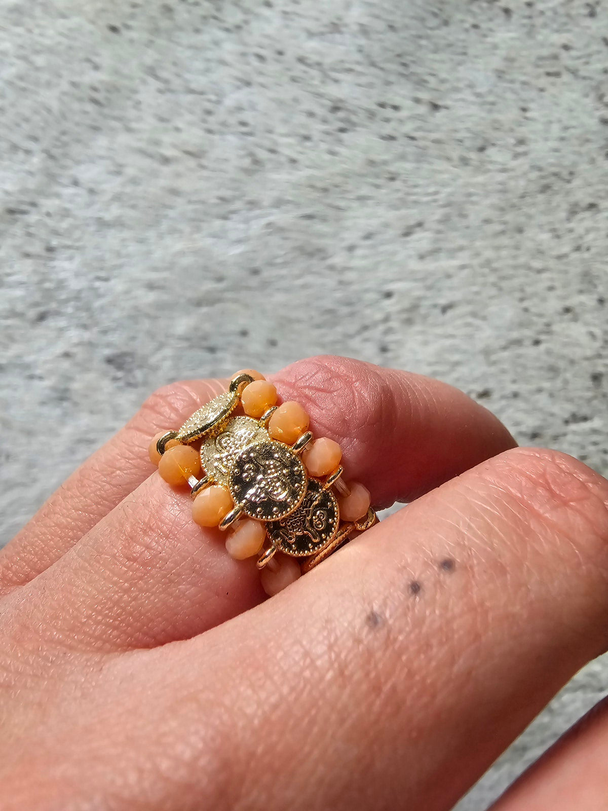 Salmon Boho Ring