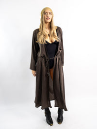 I'm Fine Satin Ash Kimono
