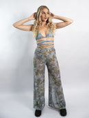 Blue Paisley Mesh Set