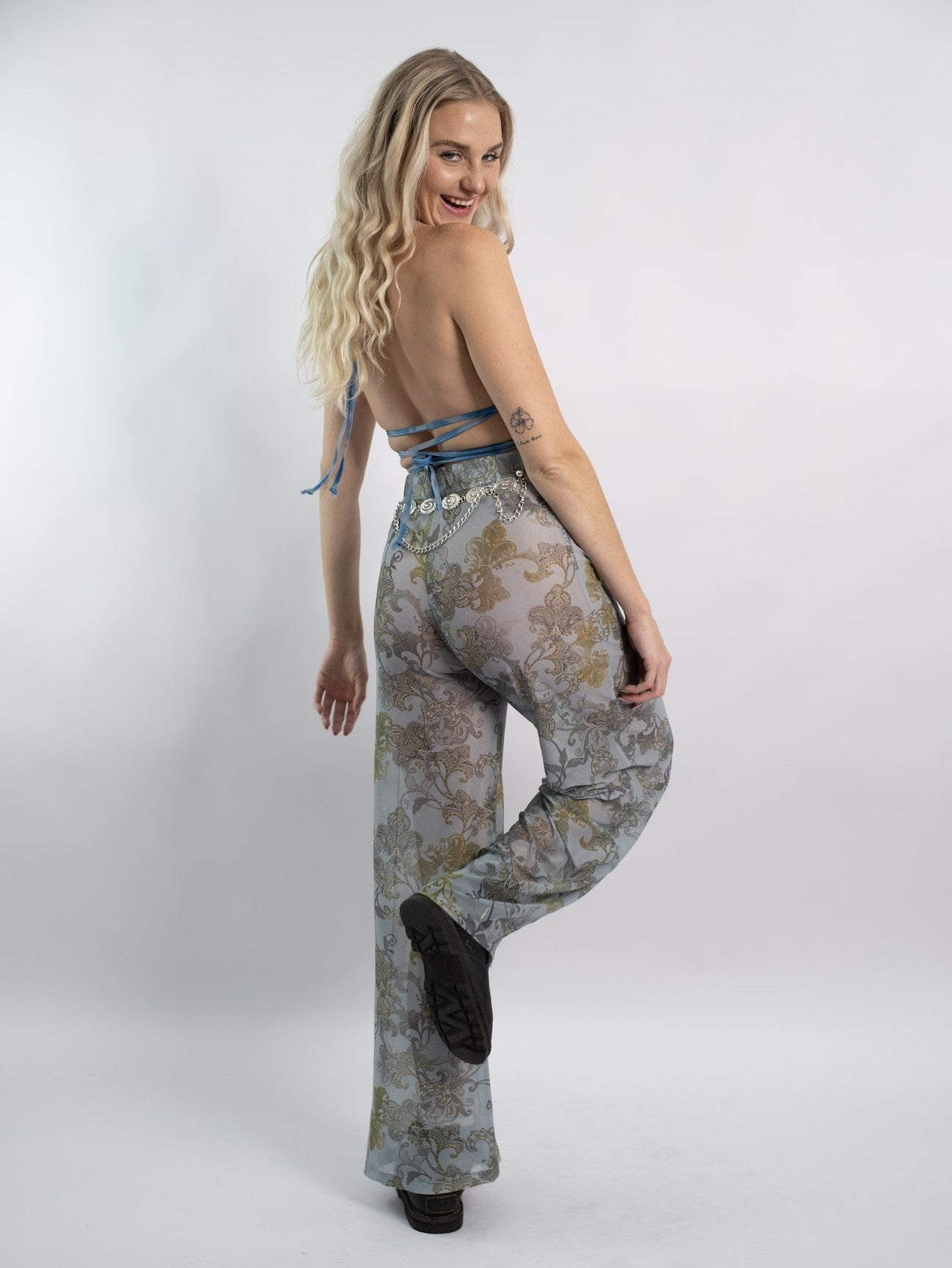 Blue Paisley Mesh Set