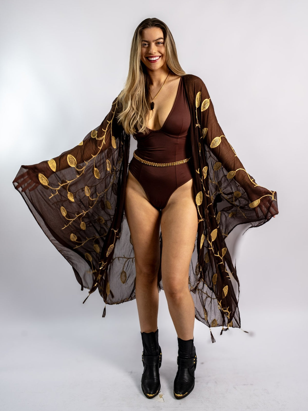 Chocolate Ruhi Kimono
