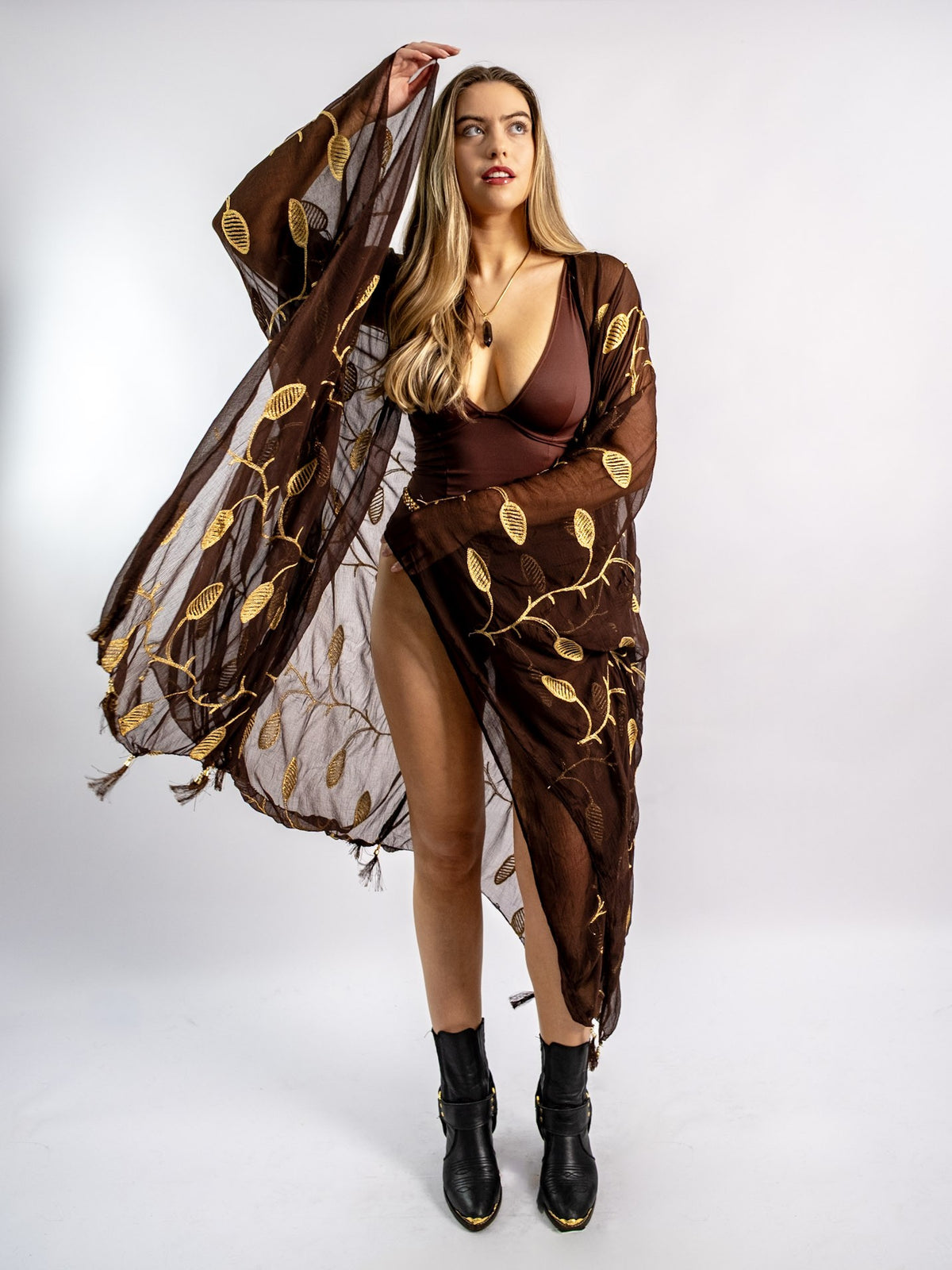 Chocolate Ruhi Kimono