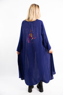 I'm Fine Royal Satin Kimono