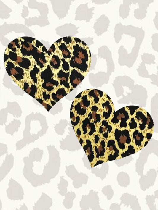 Heart Leopard Print Pasties