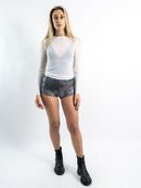 White Mesh Long Sleeve
