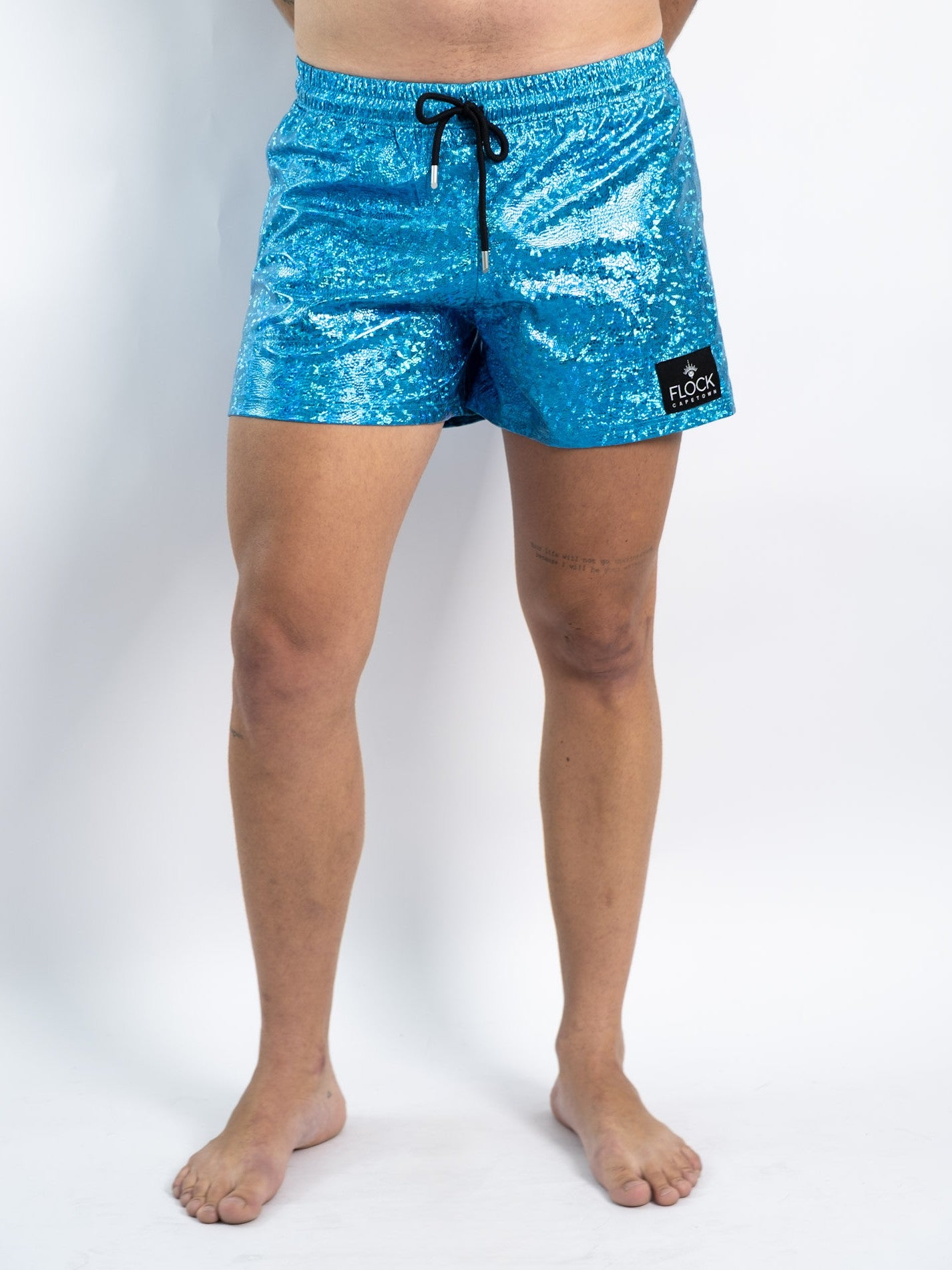 Blue Holographic Shorts