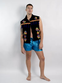 Blue Holographic Shorts