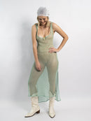 Mint Wolfkop Maxi Dress