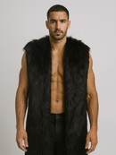 Black Fur Waist Coat