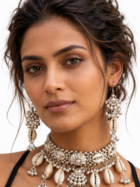 Ira Cowrie Mirror Earrings