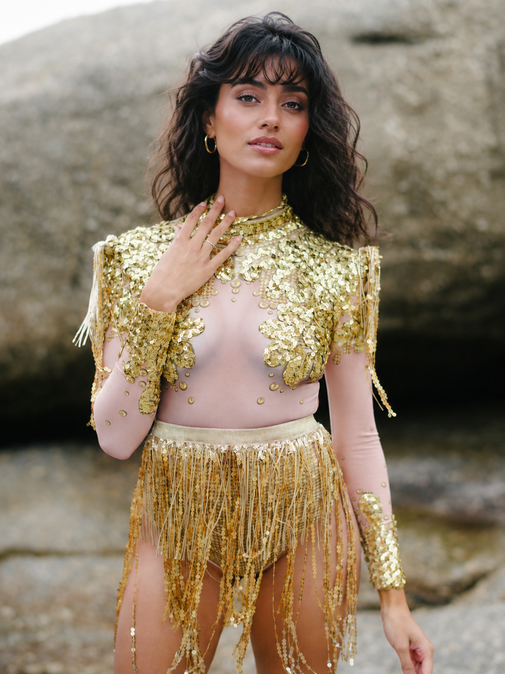 Gold Liquid Bodysuit