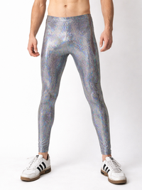 Silver Holographic Leggings