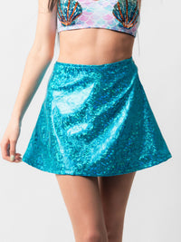 Blue Holographic Skirt