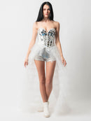 White Layer Mesh Skirt