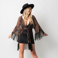 Animal Tie Kimono