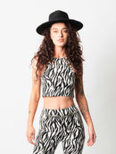ZEBRA HALTER TOP
