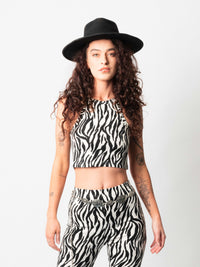 ZEBRA HALTER TOP