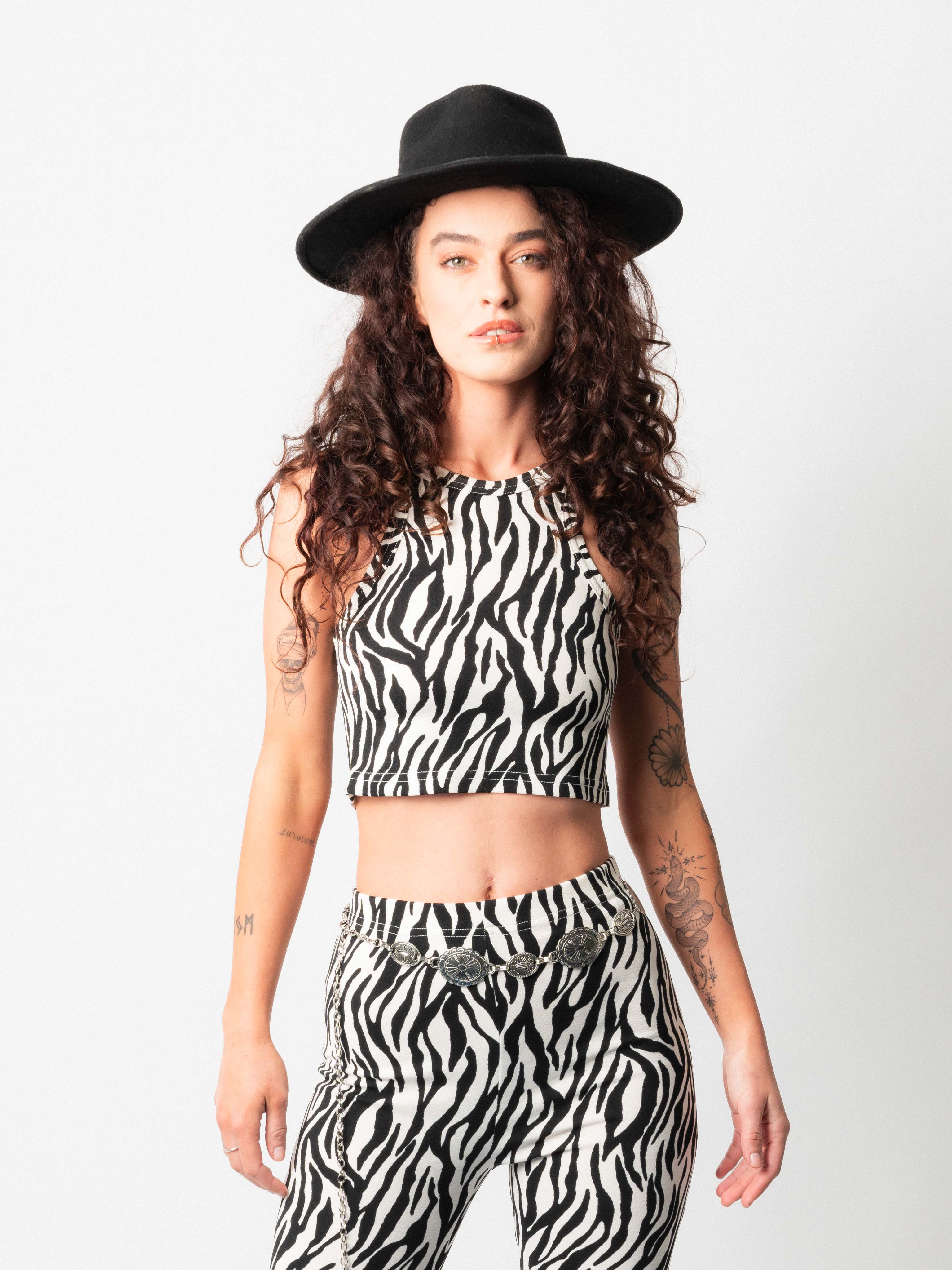 ZEBRA HALTER TOP