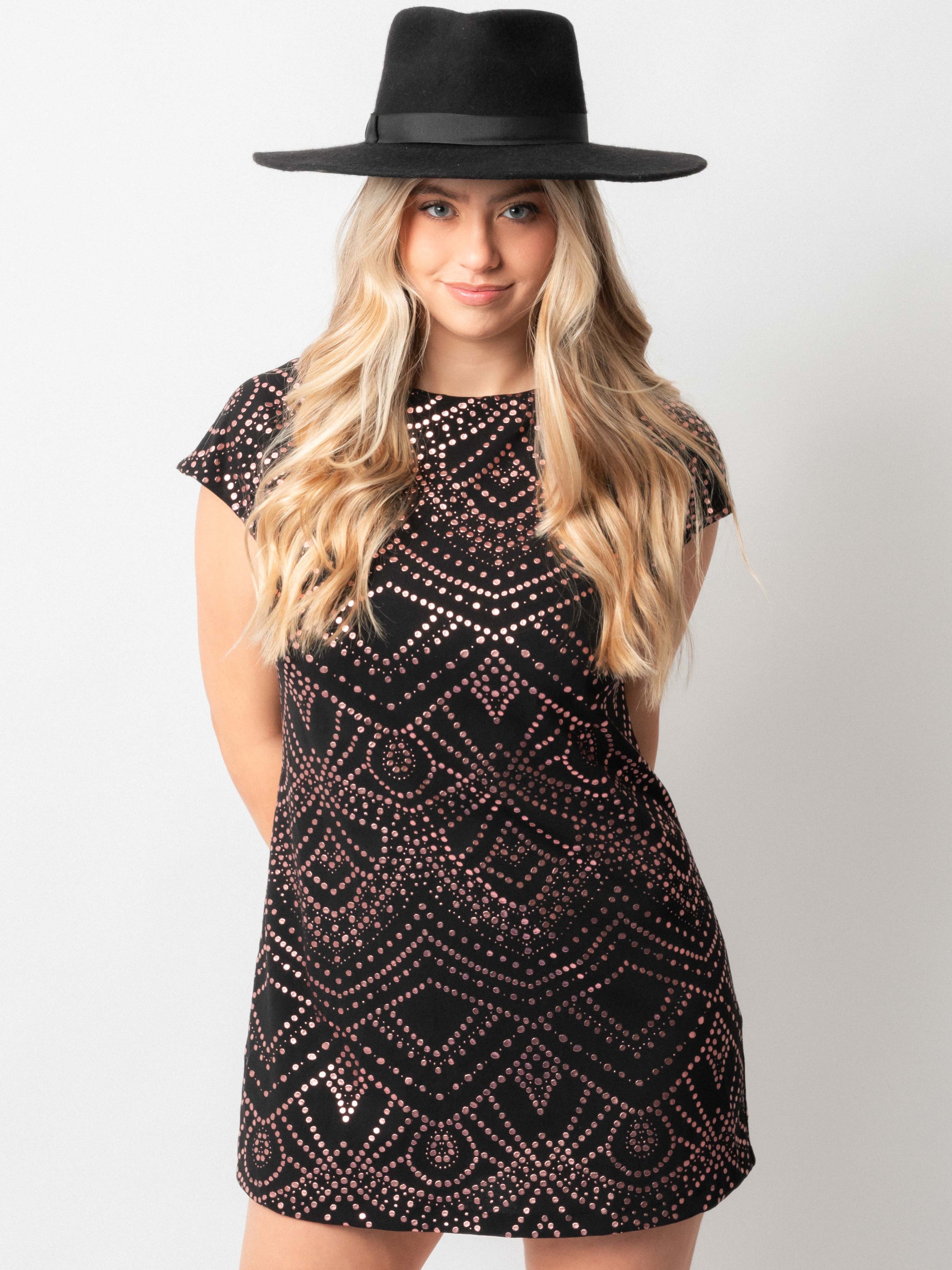 Black Mira slip Dress
