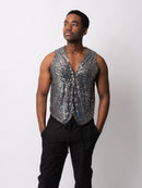 Silver Sequin Waistcoat