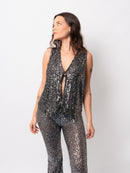 Silver Sequin Waistcoat