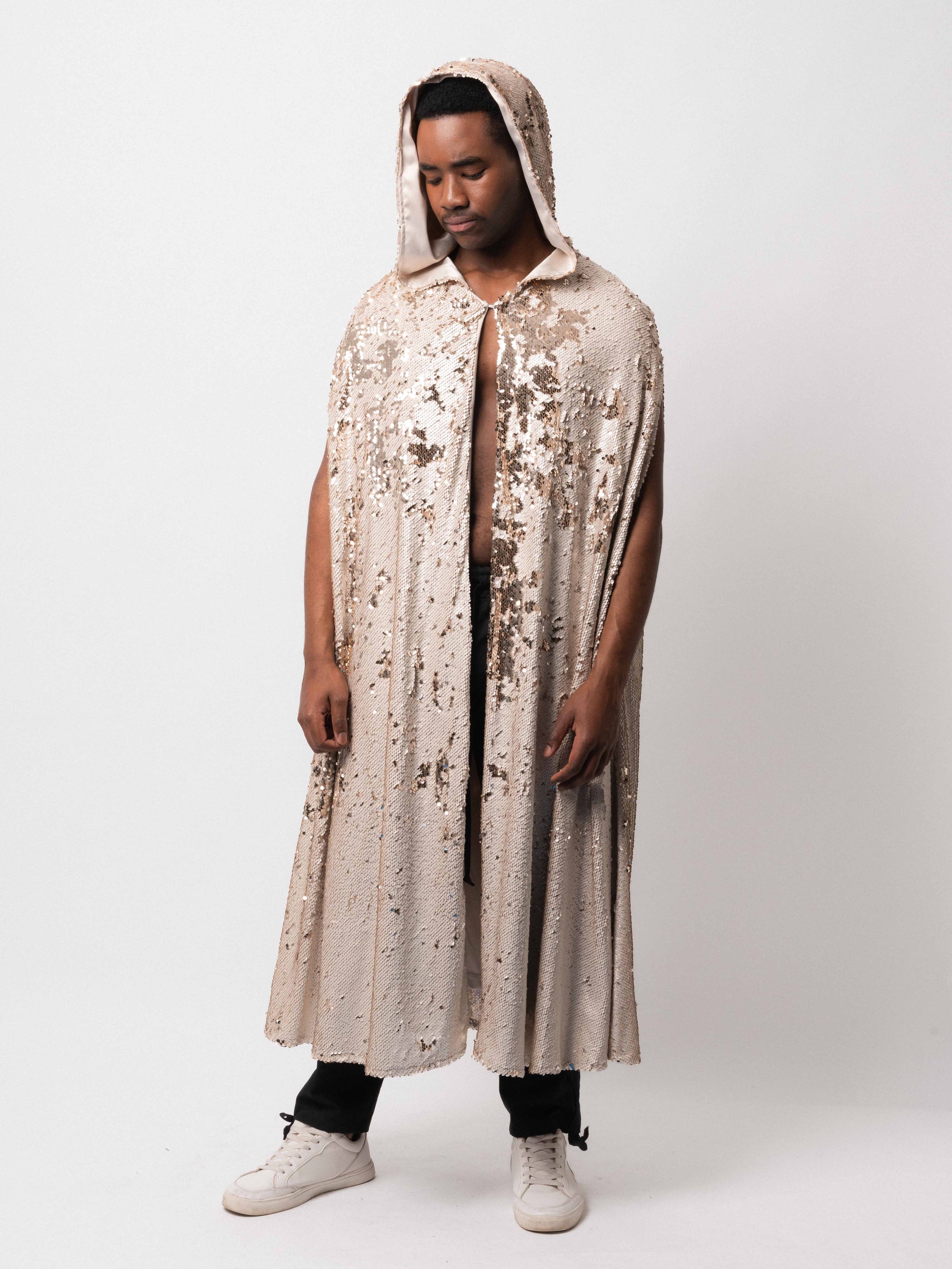 Golden Sequin Cape