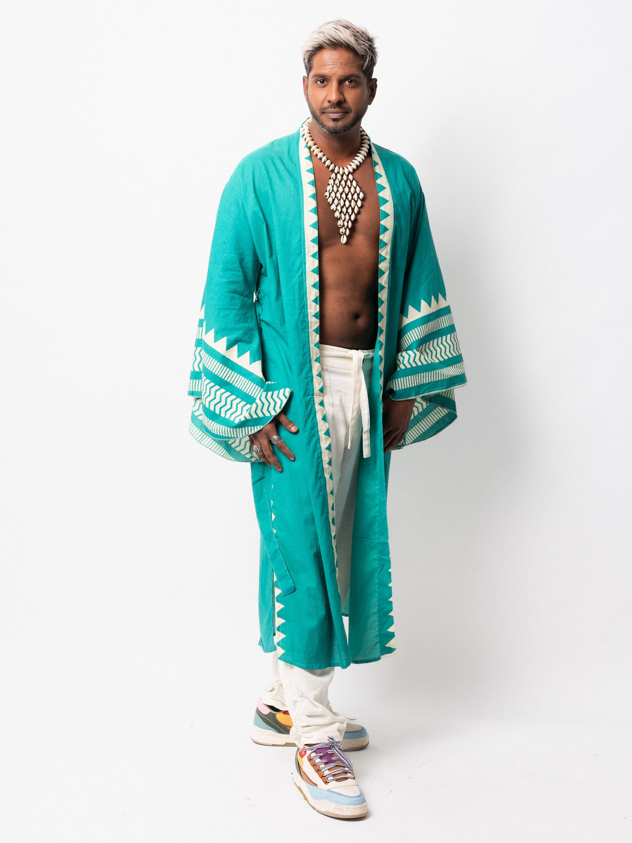 Turquoise Isla Kimono
