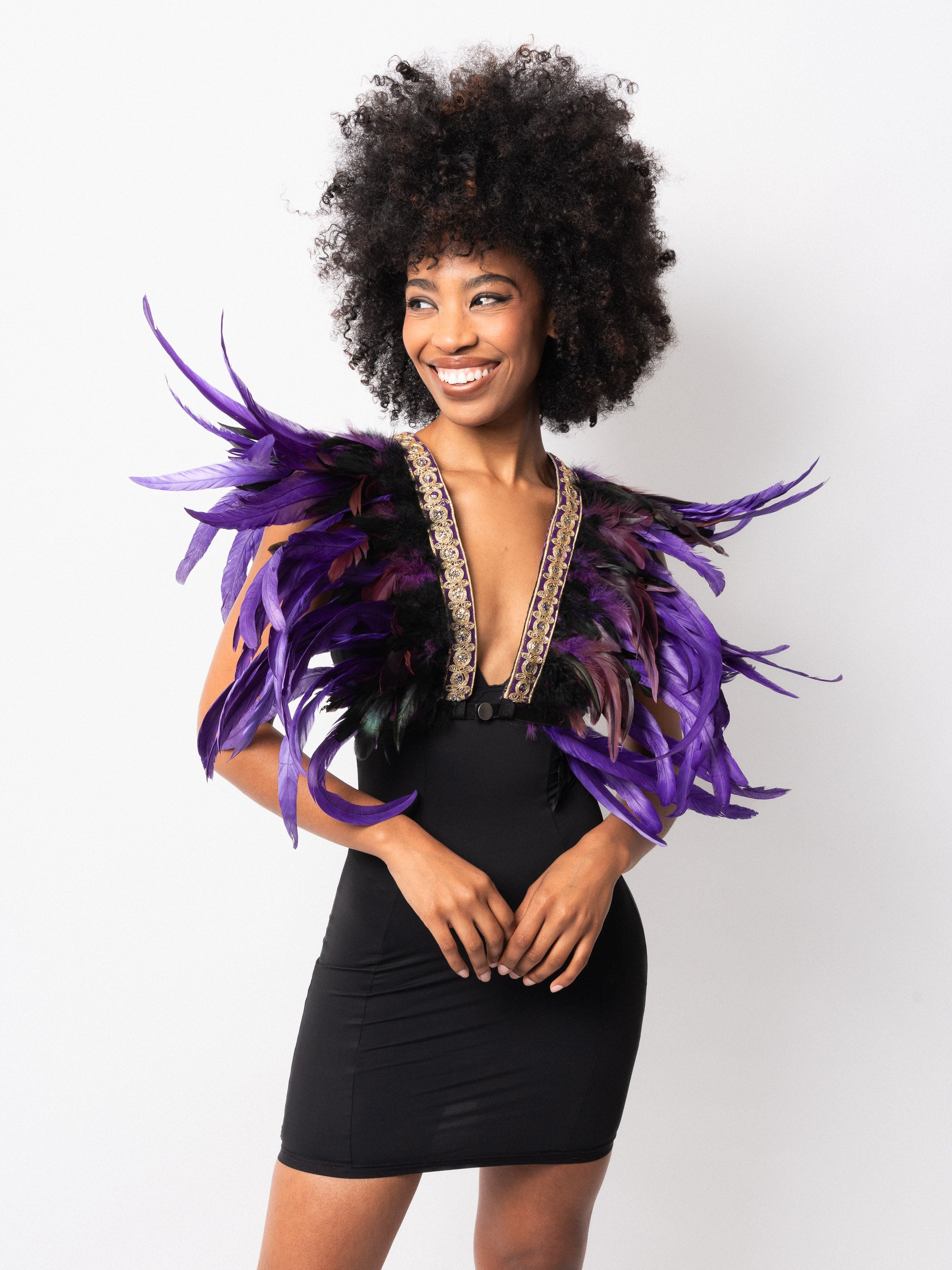 Purple Feather Bralette