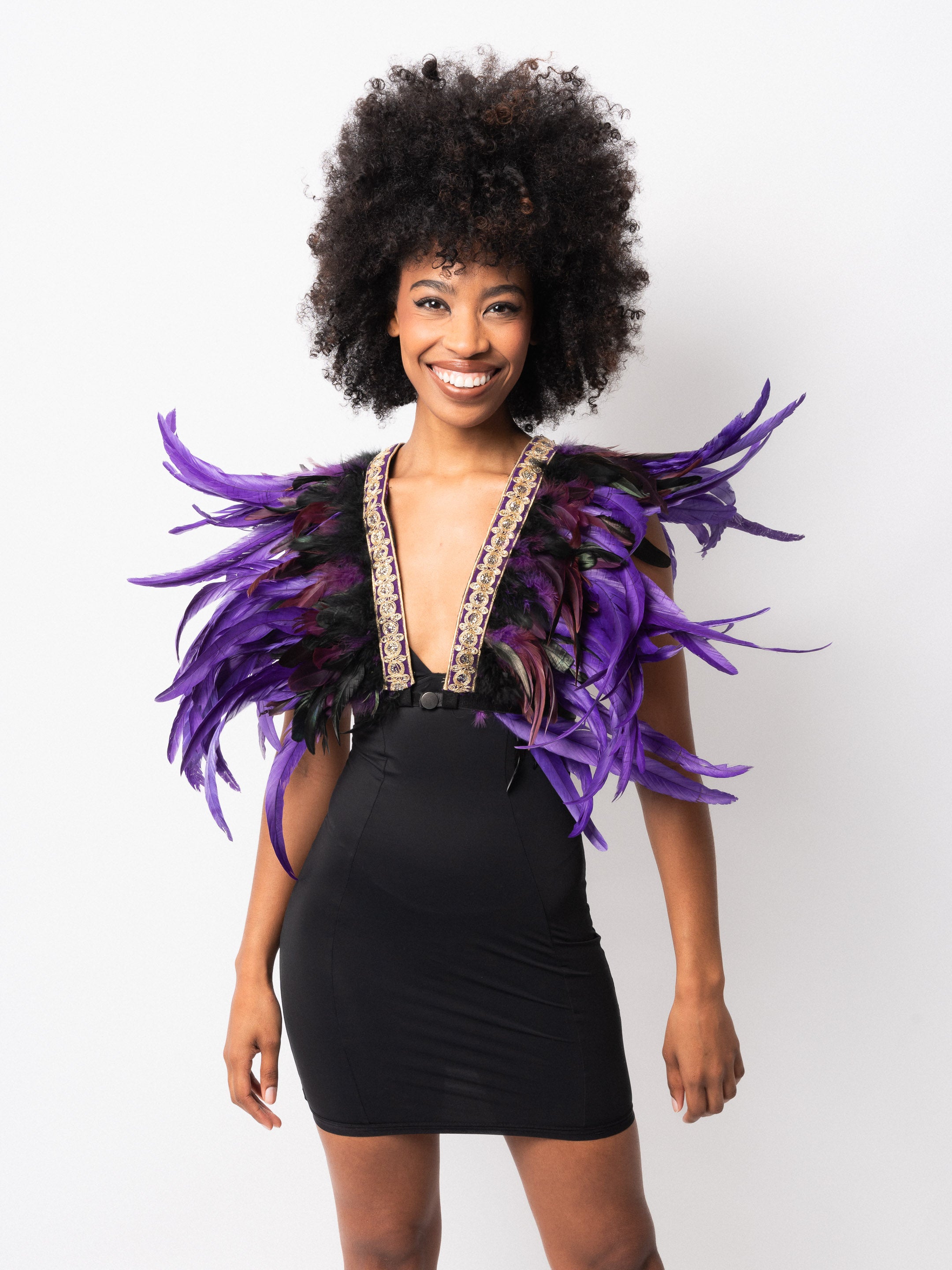 Purple Feather Bralette